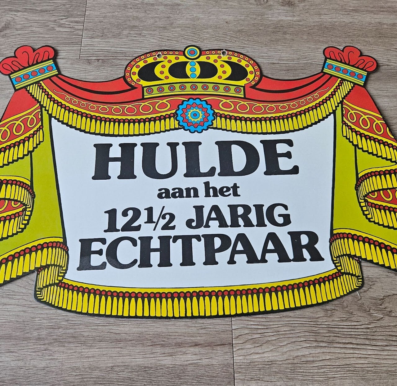 Hulde aan het 12,5 jarig echtpaar wand decoratie