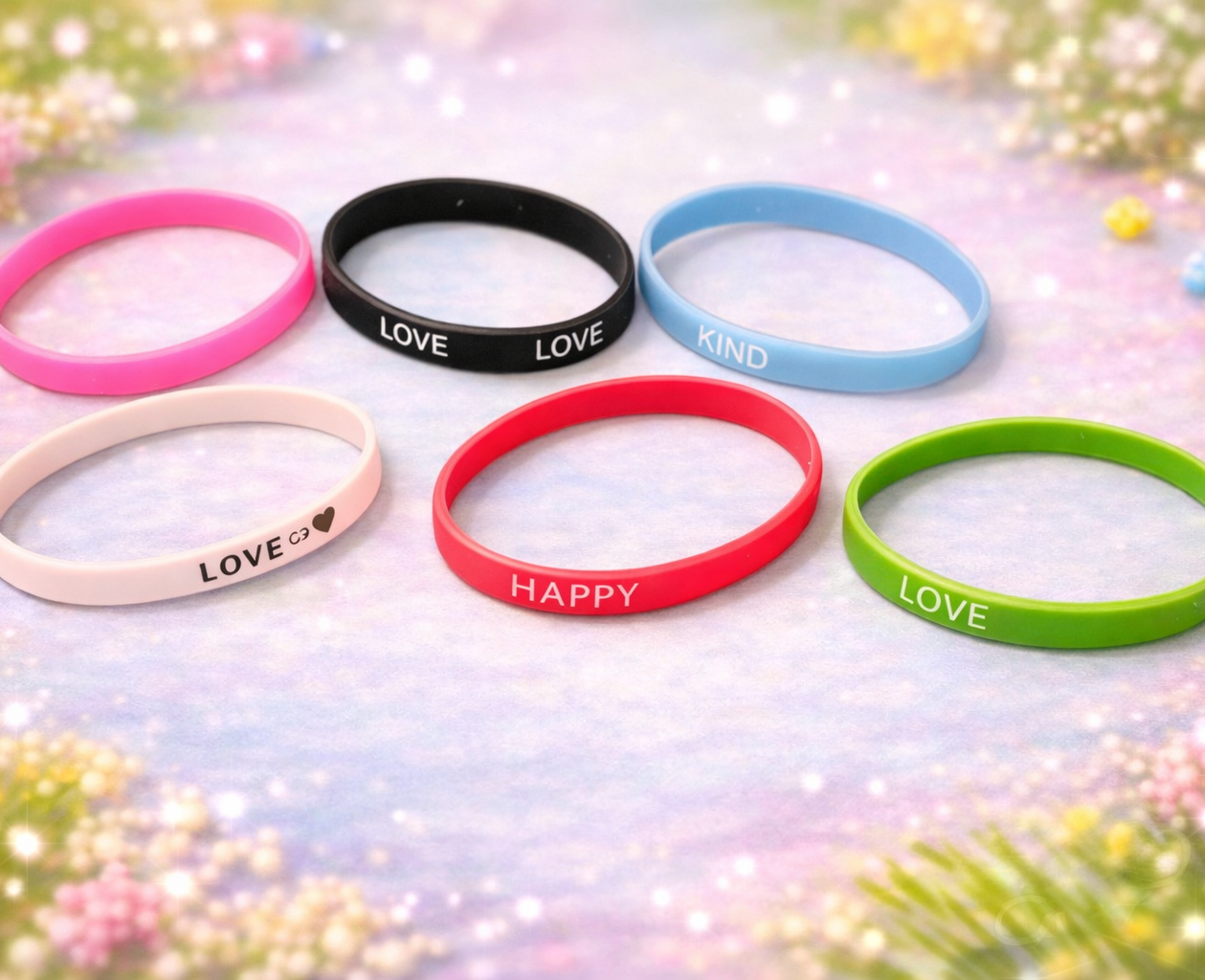 Bandjes verschillende teksten