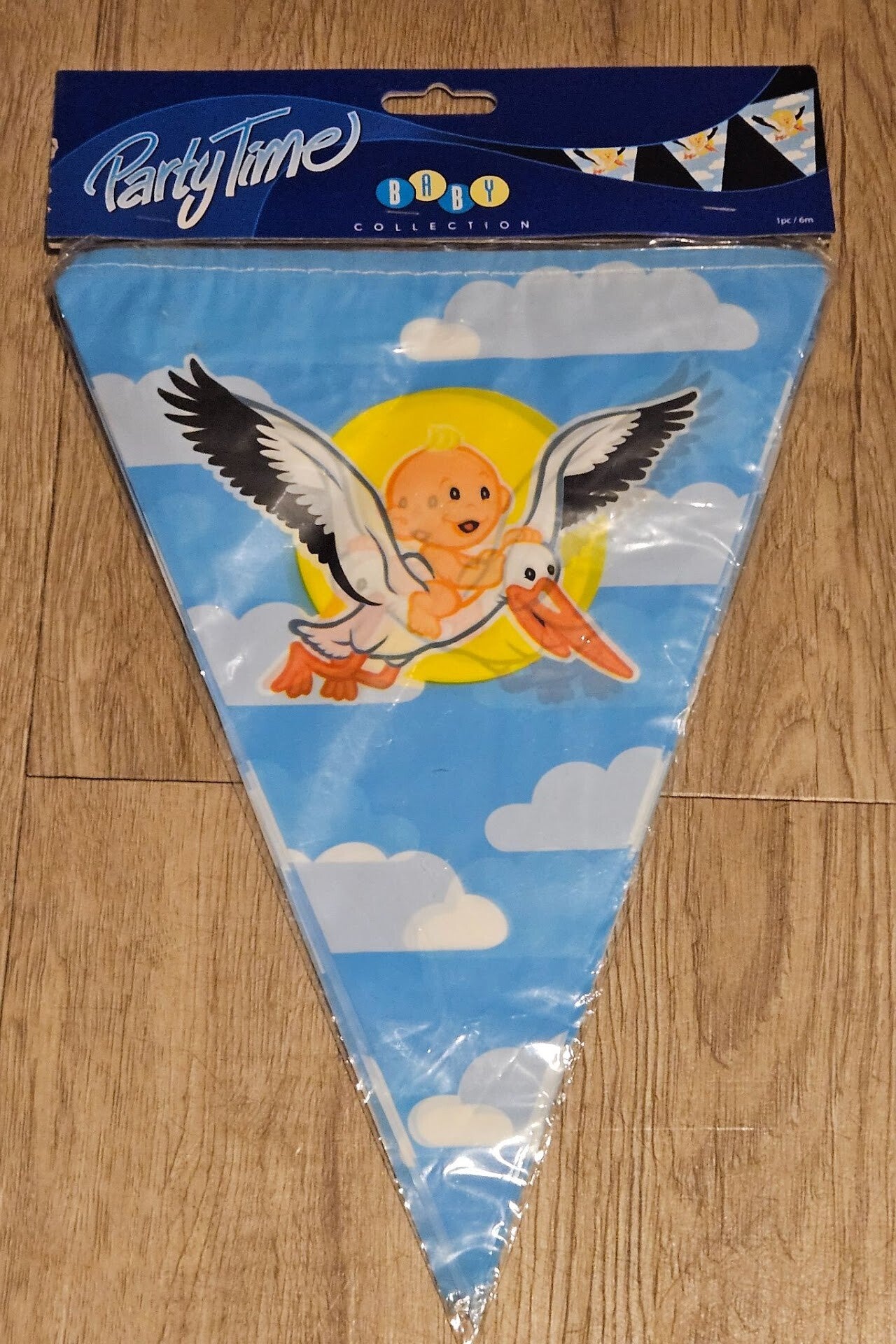 Vlaggenlijn baby jongen ooievaar 6m