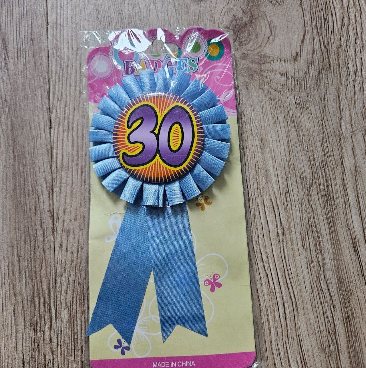 Rozet 30 jaar blauw