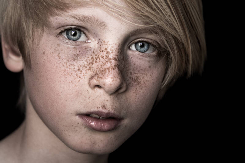 Sproeten en stralende ogen 