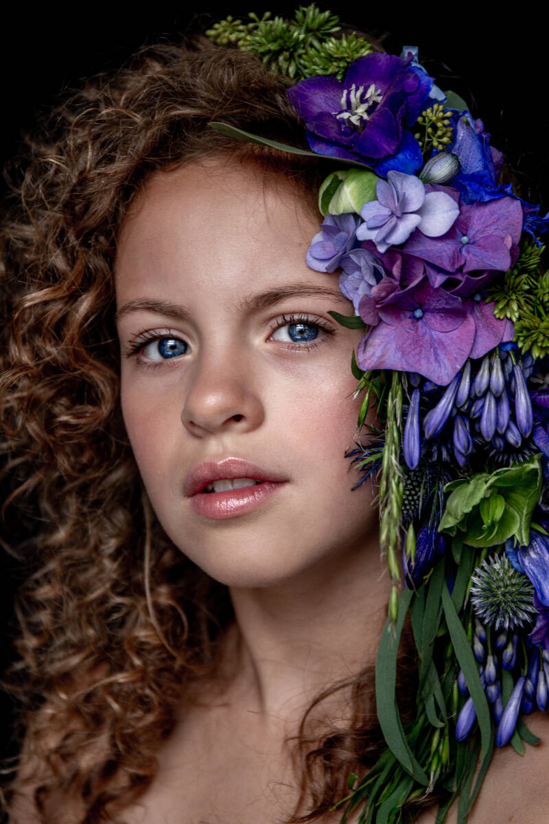 verse bloemen portretshoot