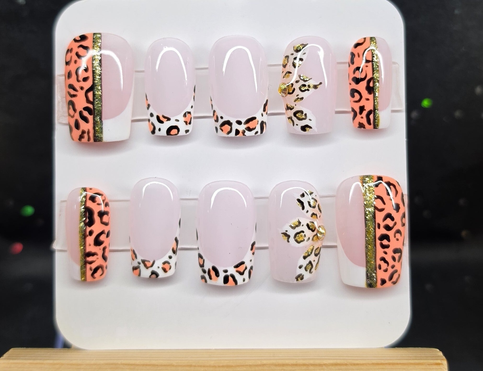 Luxe art Set Peach Leopard