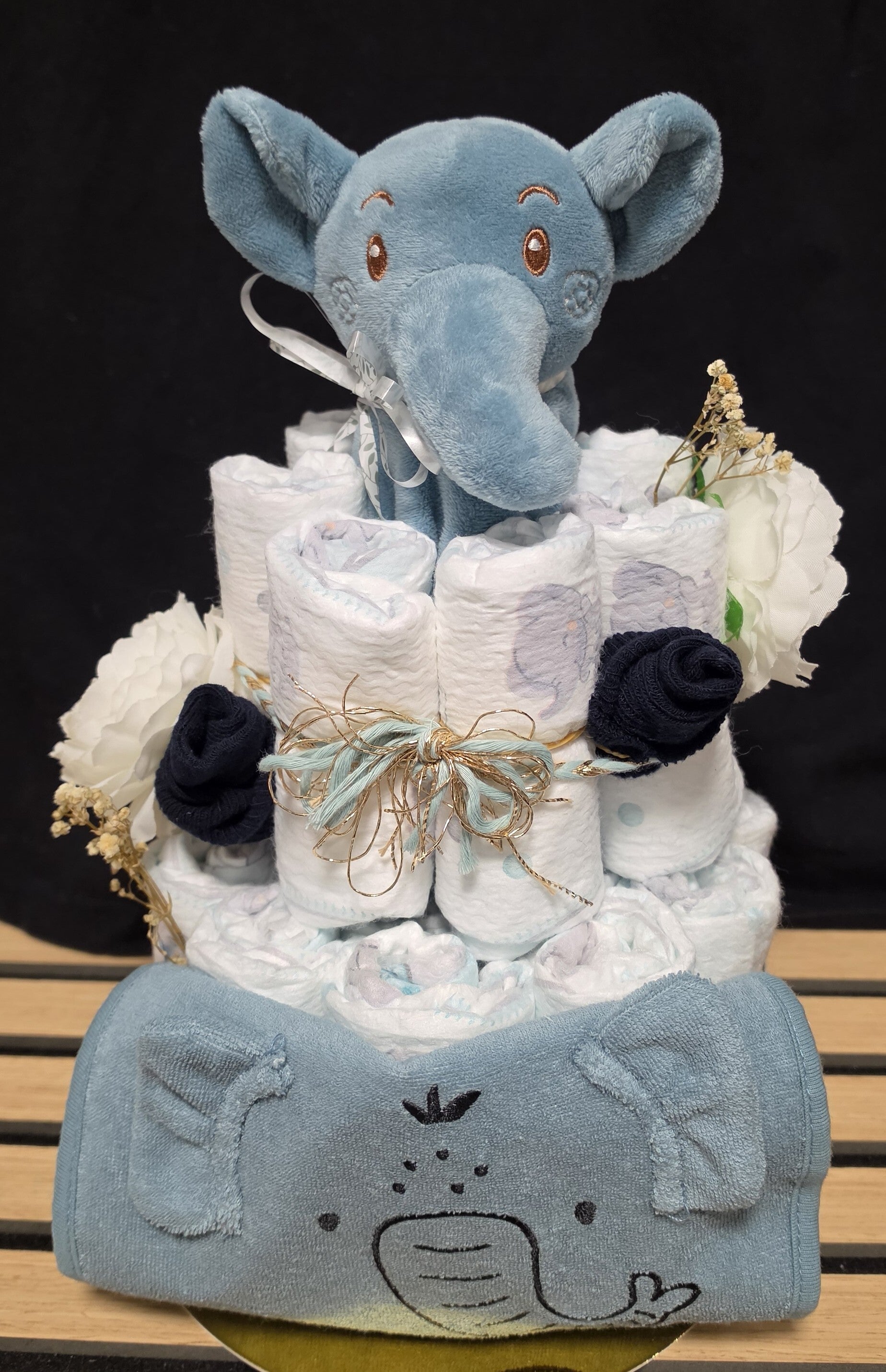 Luiertaart Blue Elephant