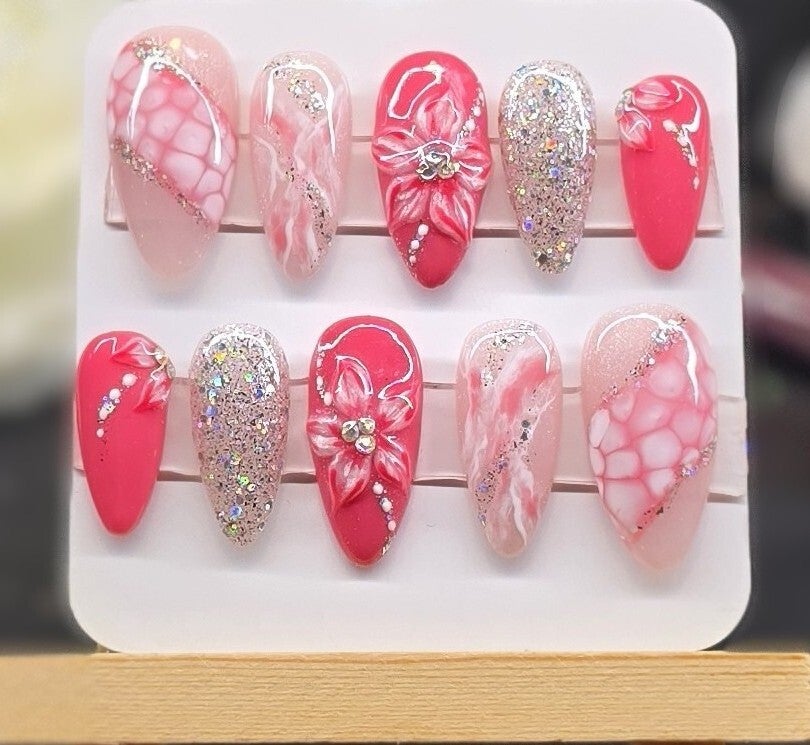 Luxe art Set 3D Pink Bloom