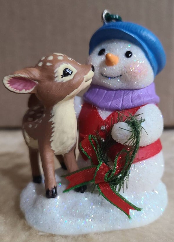 2004 Snowman & Deer - Snow Buddies Collector's Series #7 - Hallmark Ornament