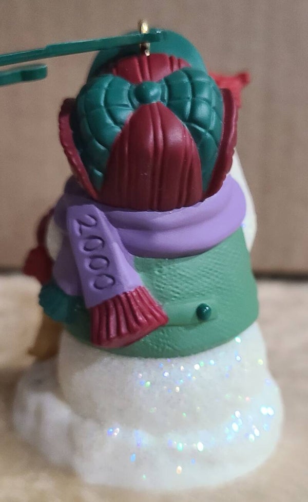 2000 Snowman & Cardinals - Snow Buddies Collector's Series #3 - Hallmark Ornament