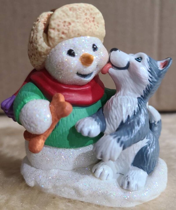 2007 Snowman & Husky - Snow Buddies Collector's Series #10 - Hallmark Ornament