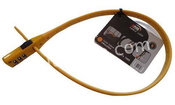 Kabelbinderschloss Universelles mit Zahlencombination in gelb E-Scooter E-Bike