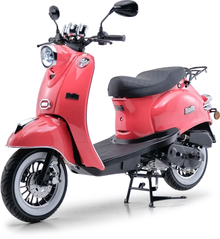 Retro Motorroller MiniMe 2.0 Rot 45 kmh 25 kmh Neufahrzeug
