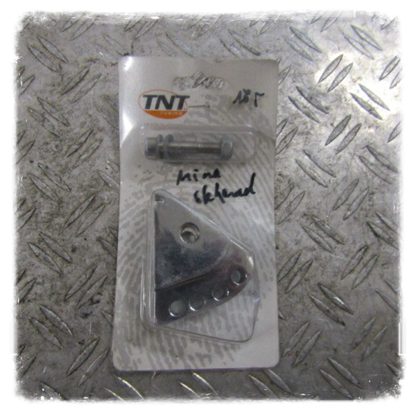 Yamaha stehender Motor Minarelli Höherlegungssatz CNC 4-Loch silber TNT