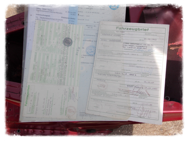 Vespa Cosa 200 Fahrzeugschein und Brief / Typen Schild