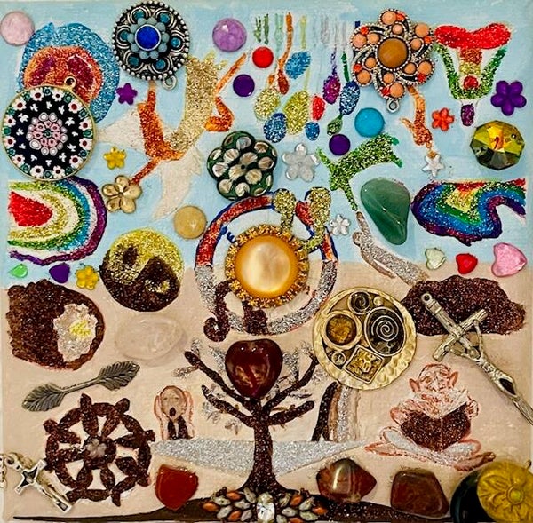 Dharma o Karma - Dipinto energetico 30 x 30