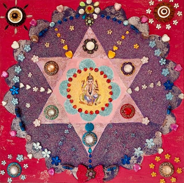 Ganesha - Dipinto energetico 40 x 40