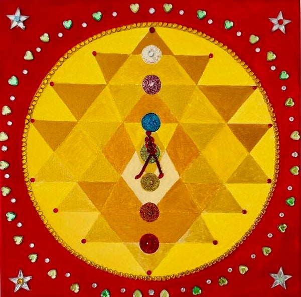 Chakra Yantra - Dipinto energetico 40 x 40