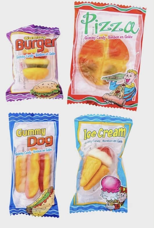 🍕🍔🌭🍦 Bonbons assortis Gummies