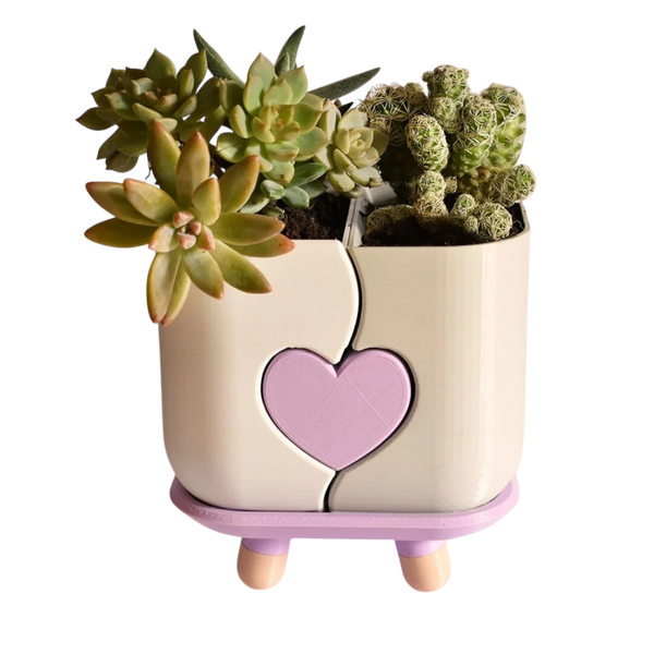 bloempot in de vorm van een hart
