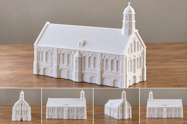 Kloosterkerk Ten Boer als 3D-geprint miniatuur