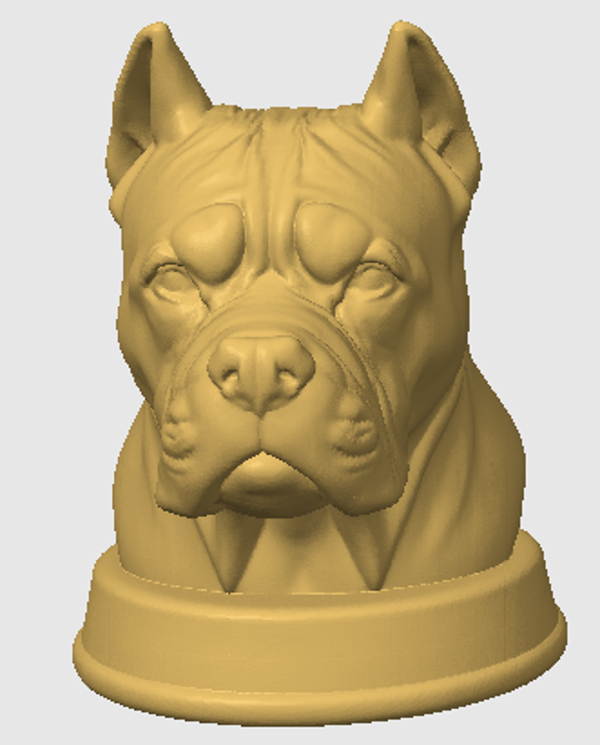 Cane Corso hondenhoofd op voetplaat