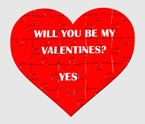 Valentijn Hart Puzzel – “Will You Be My Valentine