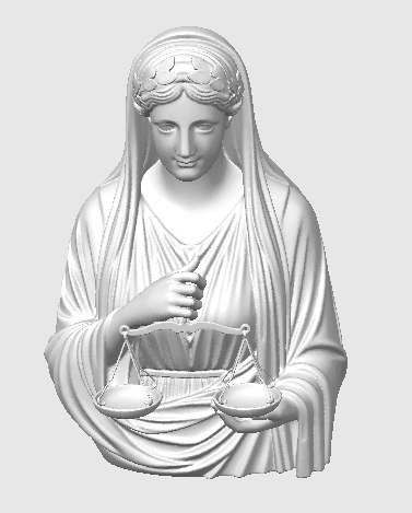 Borstbeeld Weegschaal – 15 cm