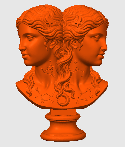 Borstbeeld Tweelingen – 15 cm