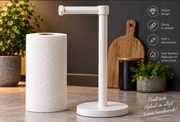 3D-geprinte keukenrolhouder – stijlvol en praktisch