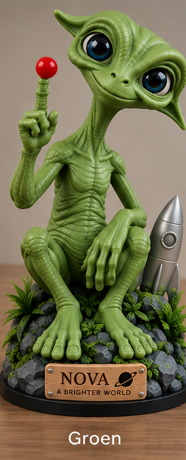 NOVA – 3D-geprinte Alien met Rode Bol