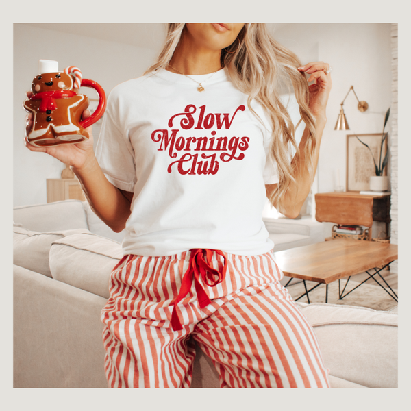Slow Morning Club (Red) T-shirt