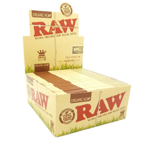 raw organic hemp display slim size