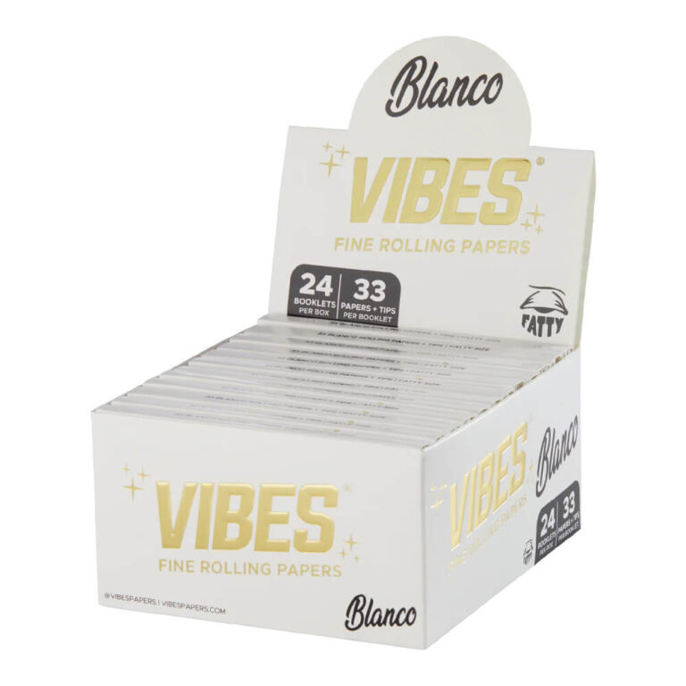 VIBES Rolling Papers Fatty with Tips Blanco Ultra Wide Display
