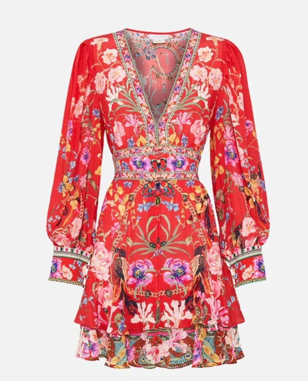 🔥 Boho Luxe Red Mini Dress – Available for Hire! 🔥