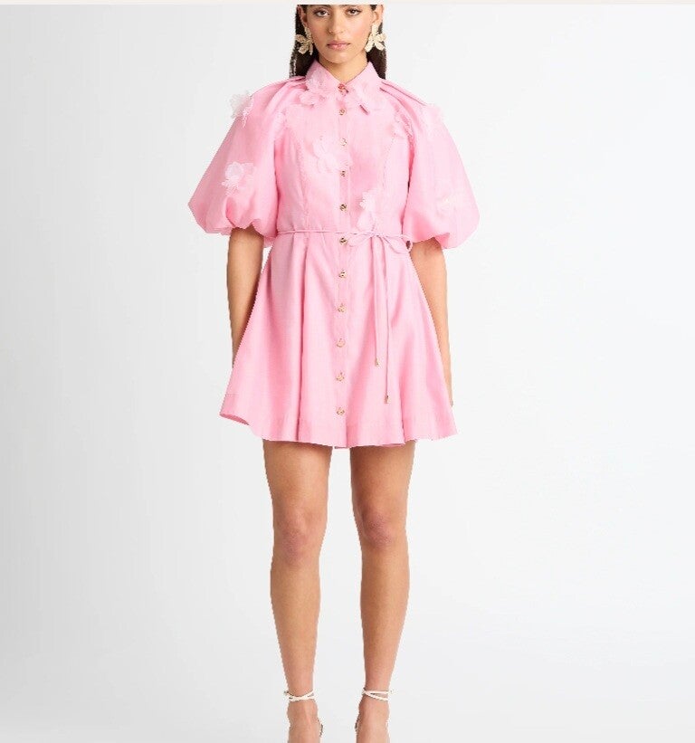 💗 Pretty in Pink Puff Sleeve Dress 💗