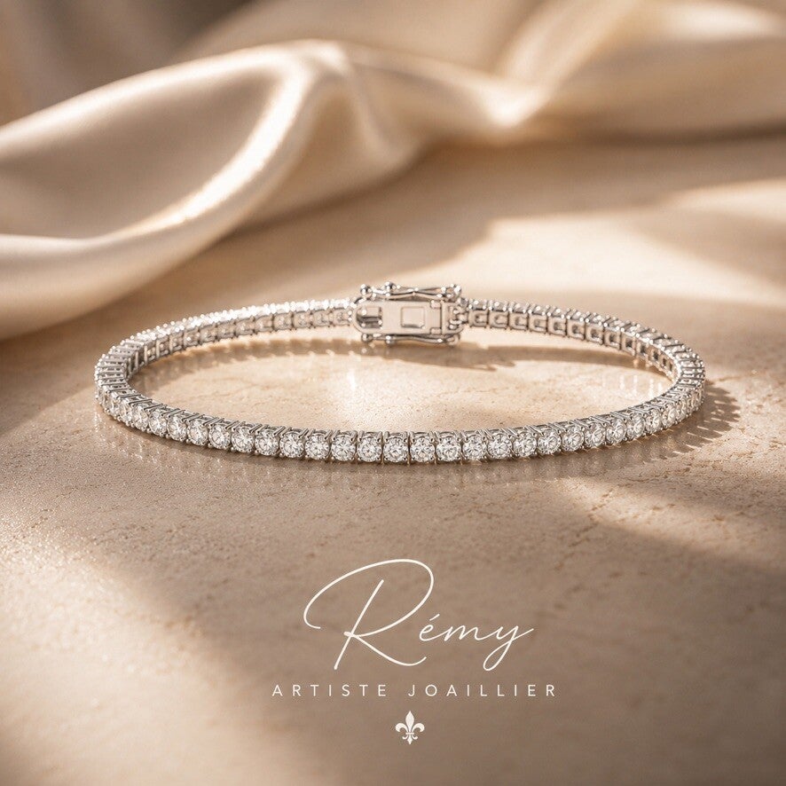 Bracelet 3 carats rivière