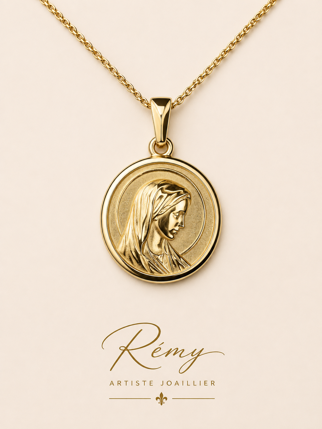 Médaille de la Sainte Vierge — création artisanale originale