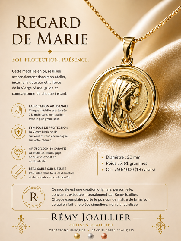 Médaille de la Sainte Vierge — création artisanale originale