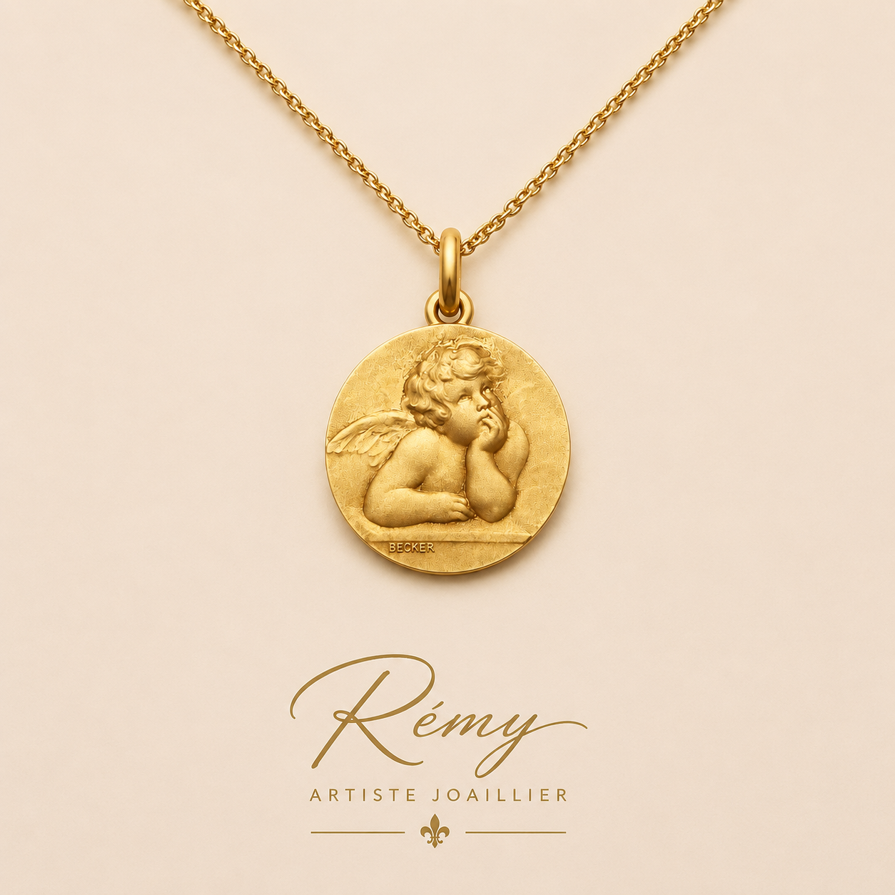 Médaille Ange Raphaël – Becker – Or 750/1000