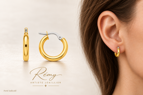 Créoles en or 750 — diamètre intérieur 10 mm