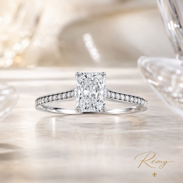 Bague solitaire diamant Radiant 1,01 ct G VS1 – Platine 950