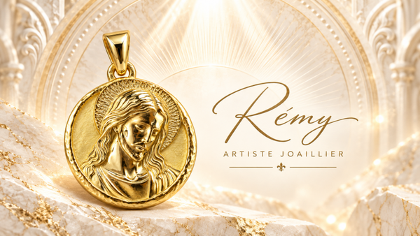 Médaille Christ auréolée – Or jaune 750‰