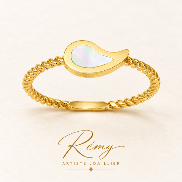 Bague Goutte de nacre — or 750