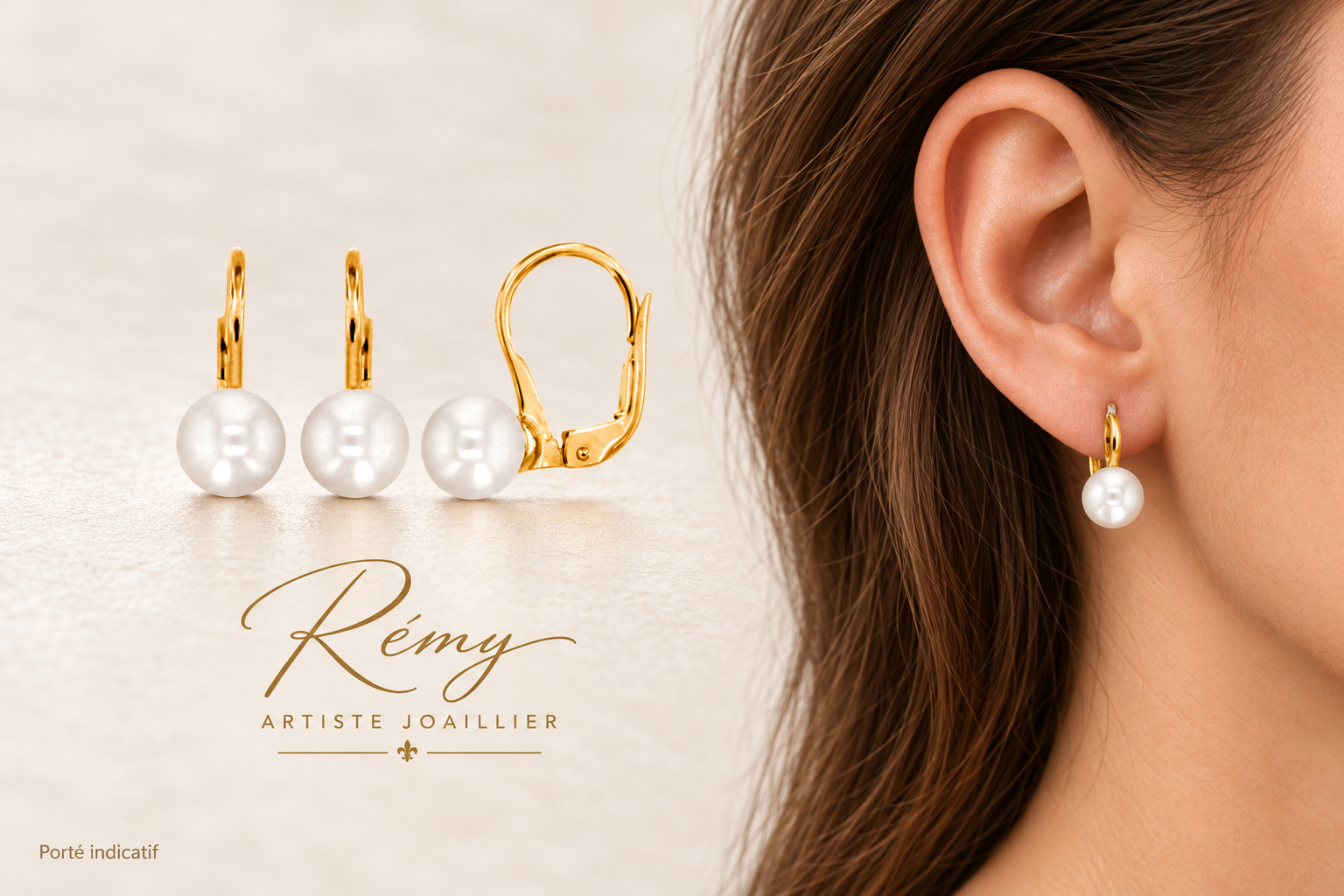 Dormeuses perles de culture 7–7,5 mm — or 750