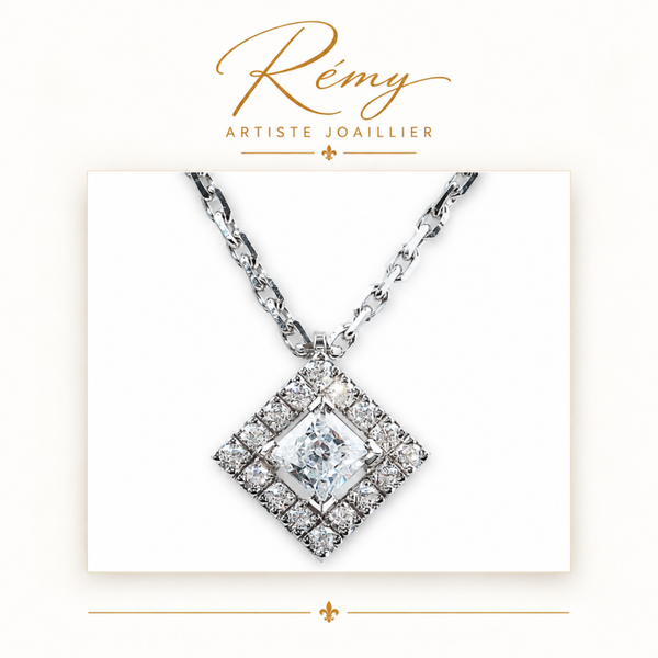 Collier Princesse – Or blanc 750 – Diamants GVS 0,46 ct