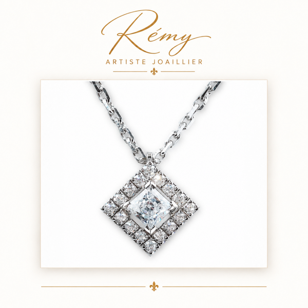 Collier Princesse – Or blanc 750 – Diamants GVS 0,36 ct
