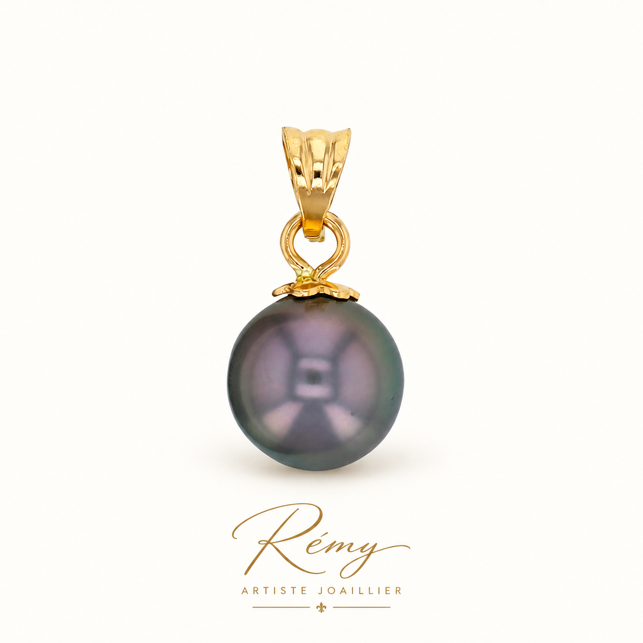 Pendentif perle de Tahiti 8–9 mm — or 750