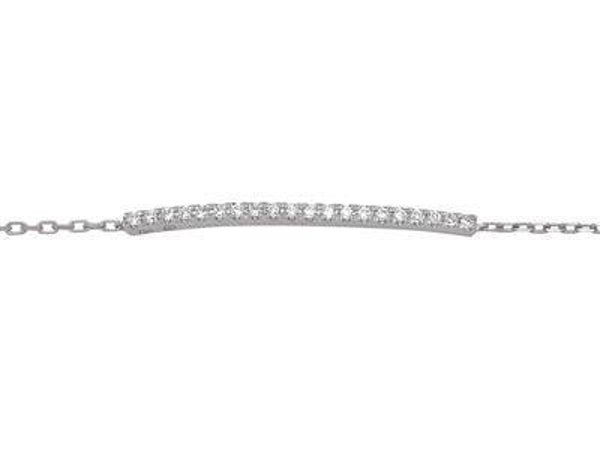 Bracelet Ligne de diamants — or gris 750 et diamants 0,10 ct