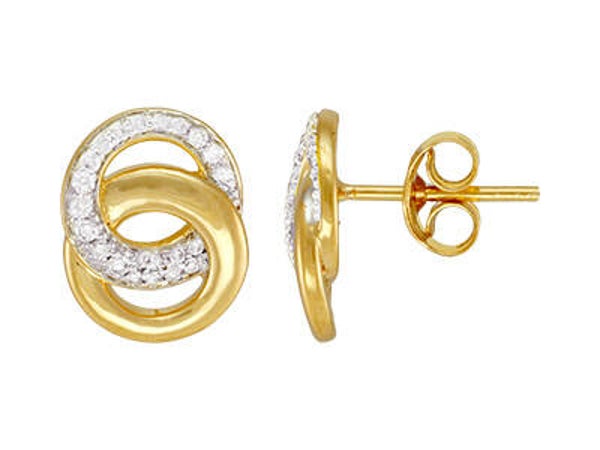Boucles Étreinte — or jaune 750 et diamants 0,15 ct