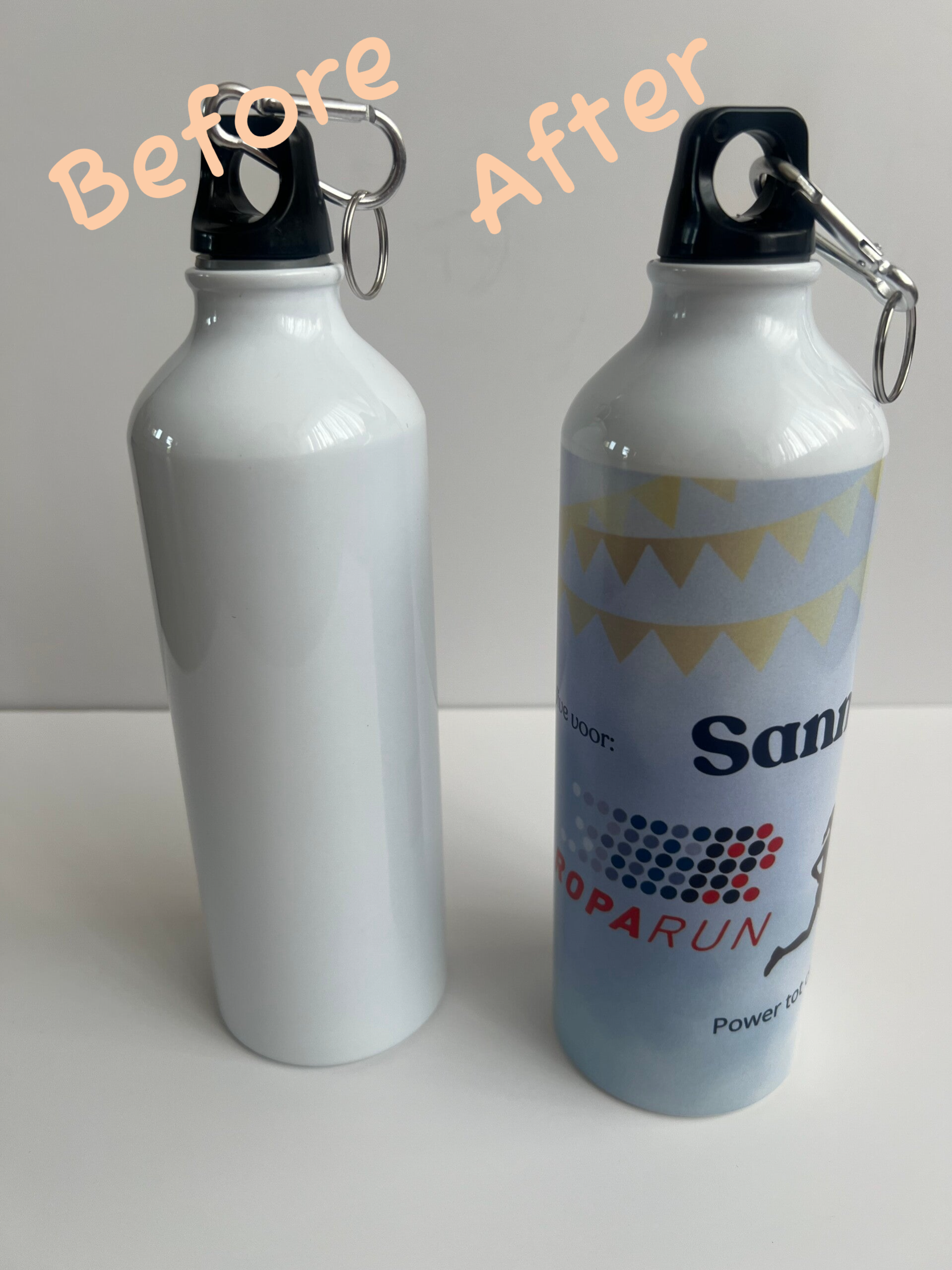 Gepersonaliseerde gesublimeerde drinkfles