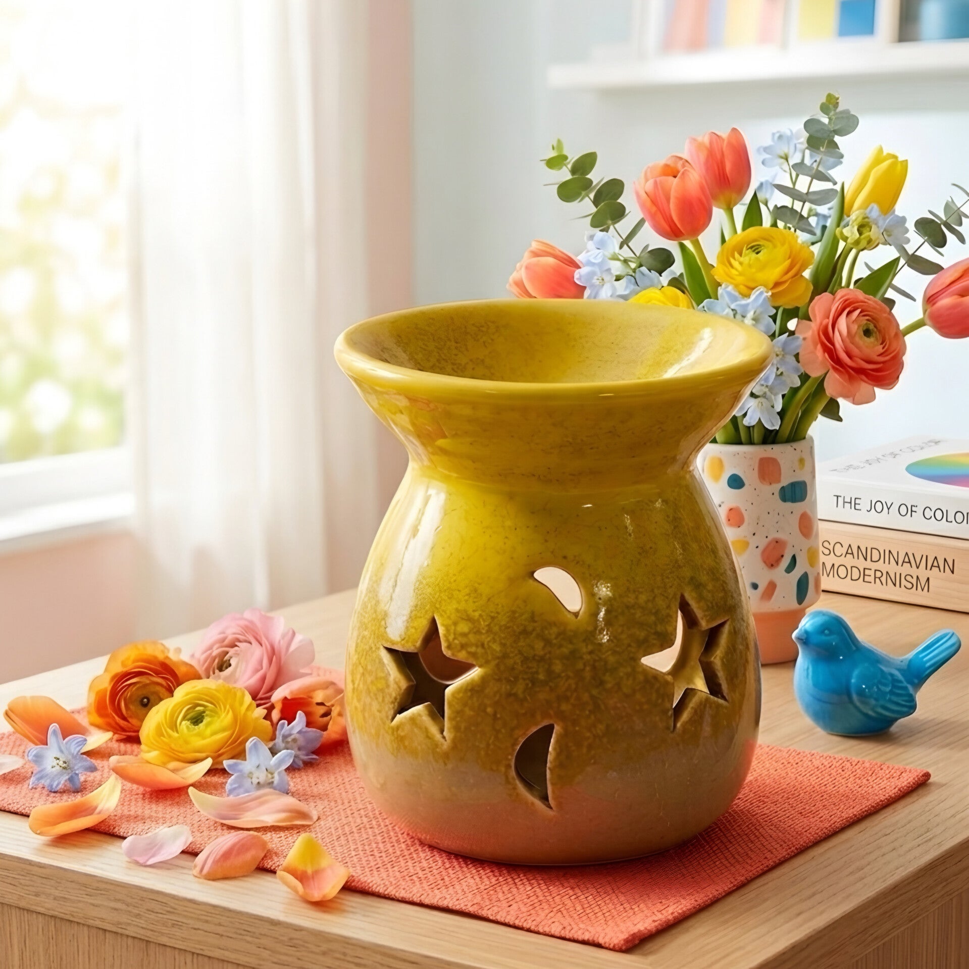 Brûle Parfum Diffuseur Étoile Jaune