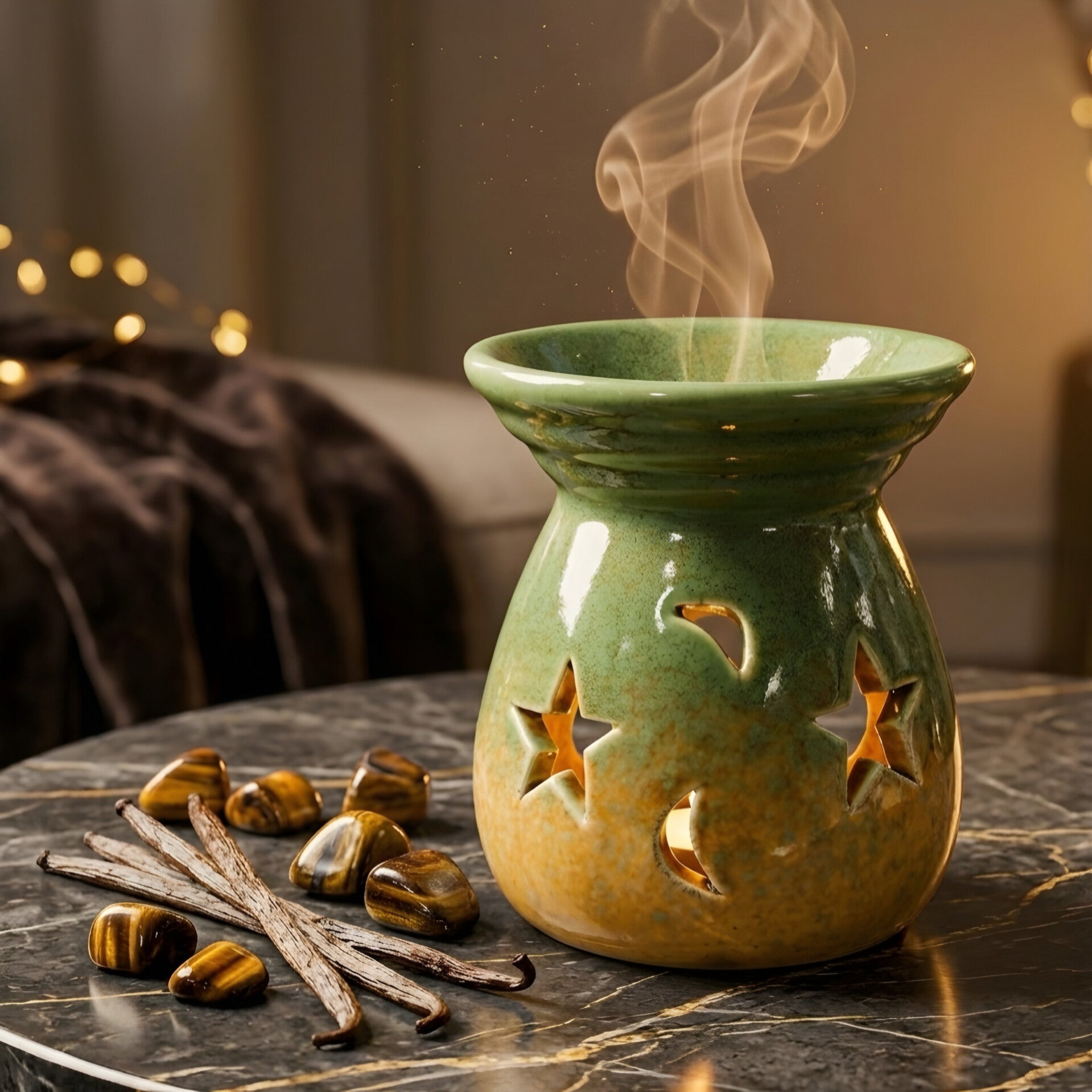 Brûle Parfum Diffuseur Étoile Vert
